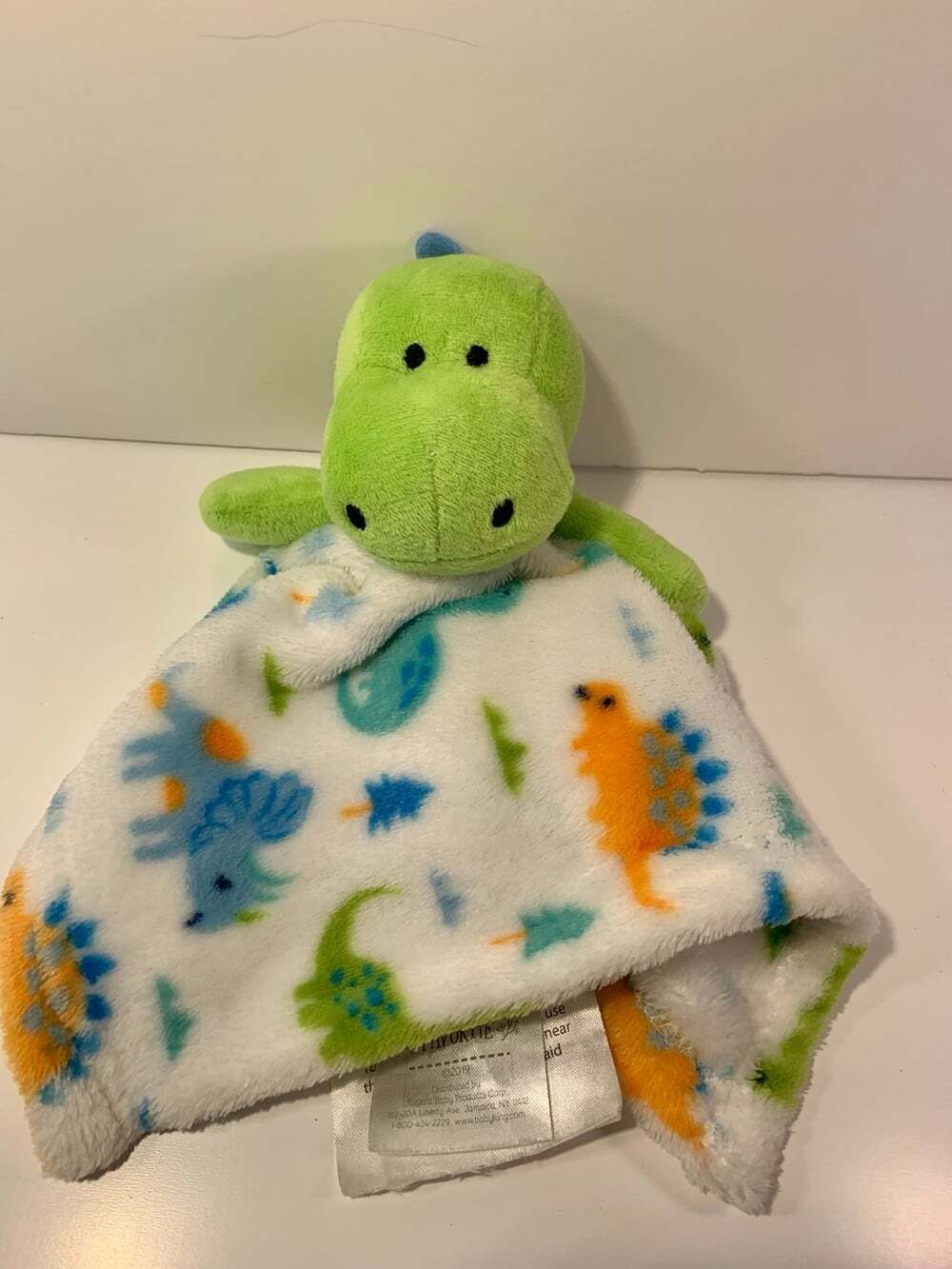 Le Bebe Favorites Green Dinosaur lovey plush